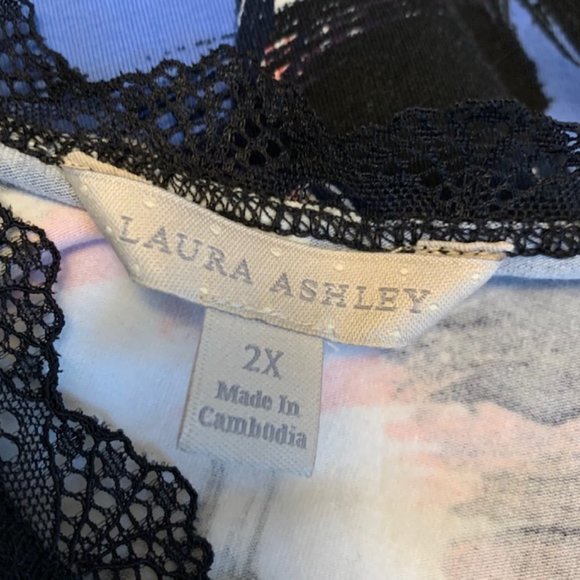 Laura Ashley 2X Multicolored Top - Picture 9 of 9